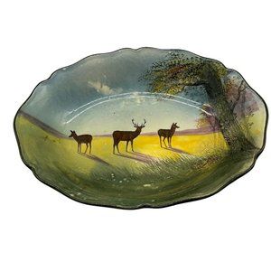 Royal Doultan Vintage Vegetable Serving Dish Deer Grazing Pattern 1927-1932